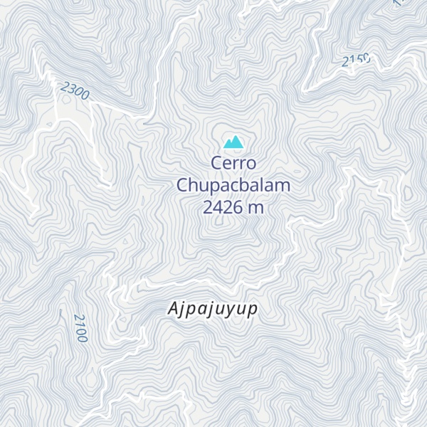 Map of Cerro Tzujil