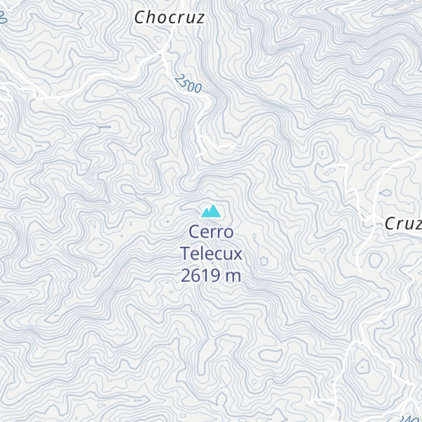 Map of Cerro Telecux