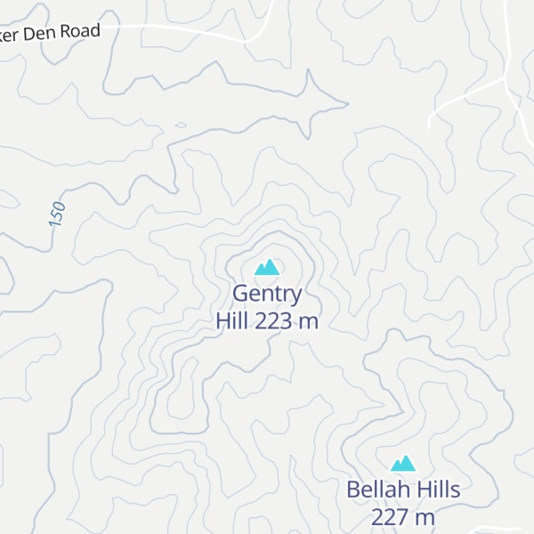 Map of Gentry Hill