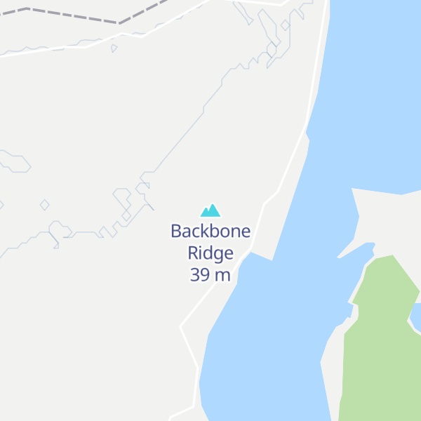 Map of Backbone Ridge