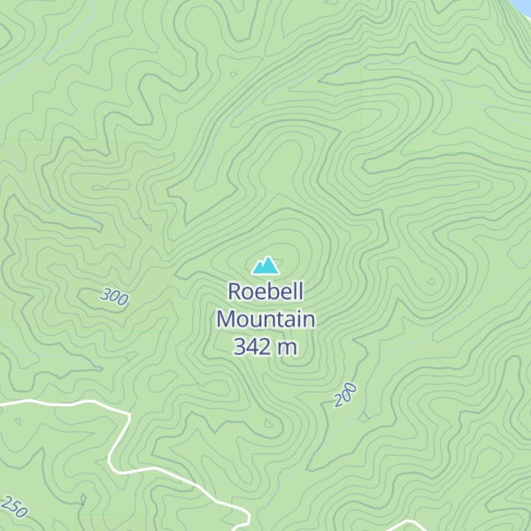 Map of Roebell Mountain