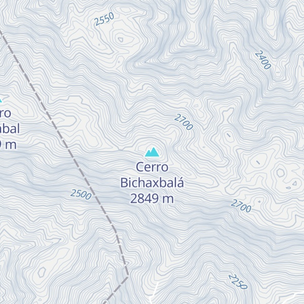 Map of Cerro Bichaxbalá