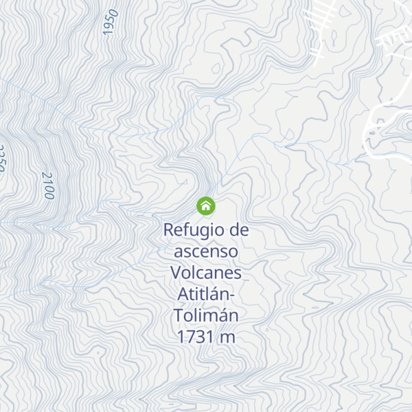Map of Refugio de ascenso Volcanes Atitlán-Tolimán