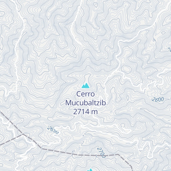 Map of Cerro Mucubaltzib