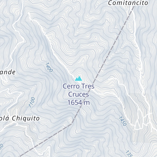 Map of Cerro Tres Cruces