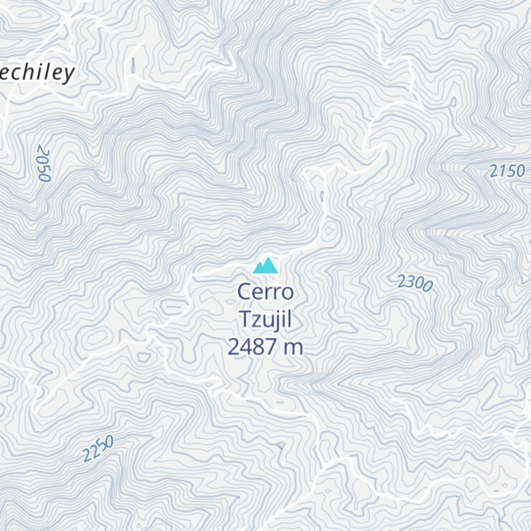 Map of Cerro Tzujil