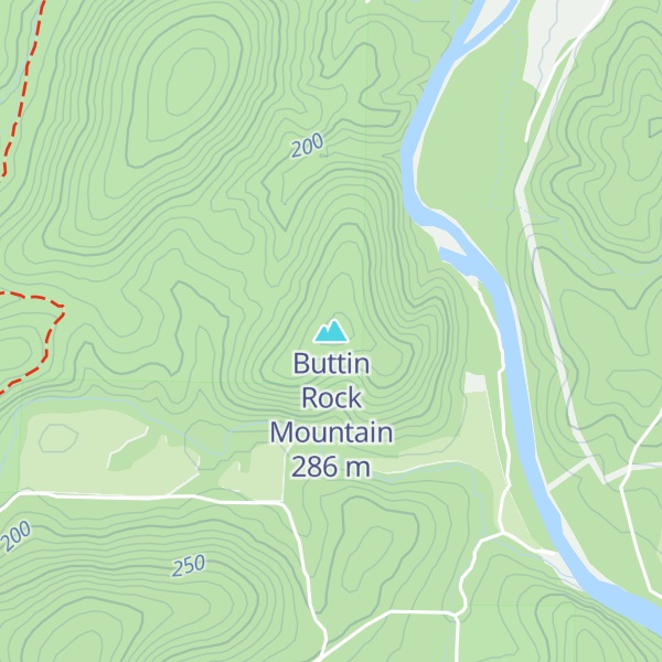 Map of Buttin Rock Mountain