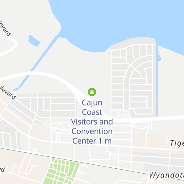 Map of Cajun Coast Visitors and Convention Center