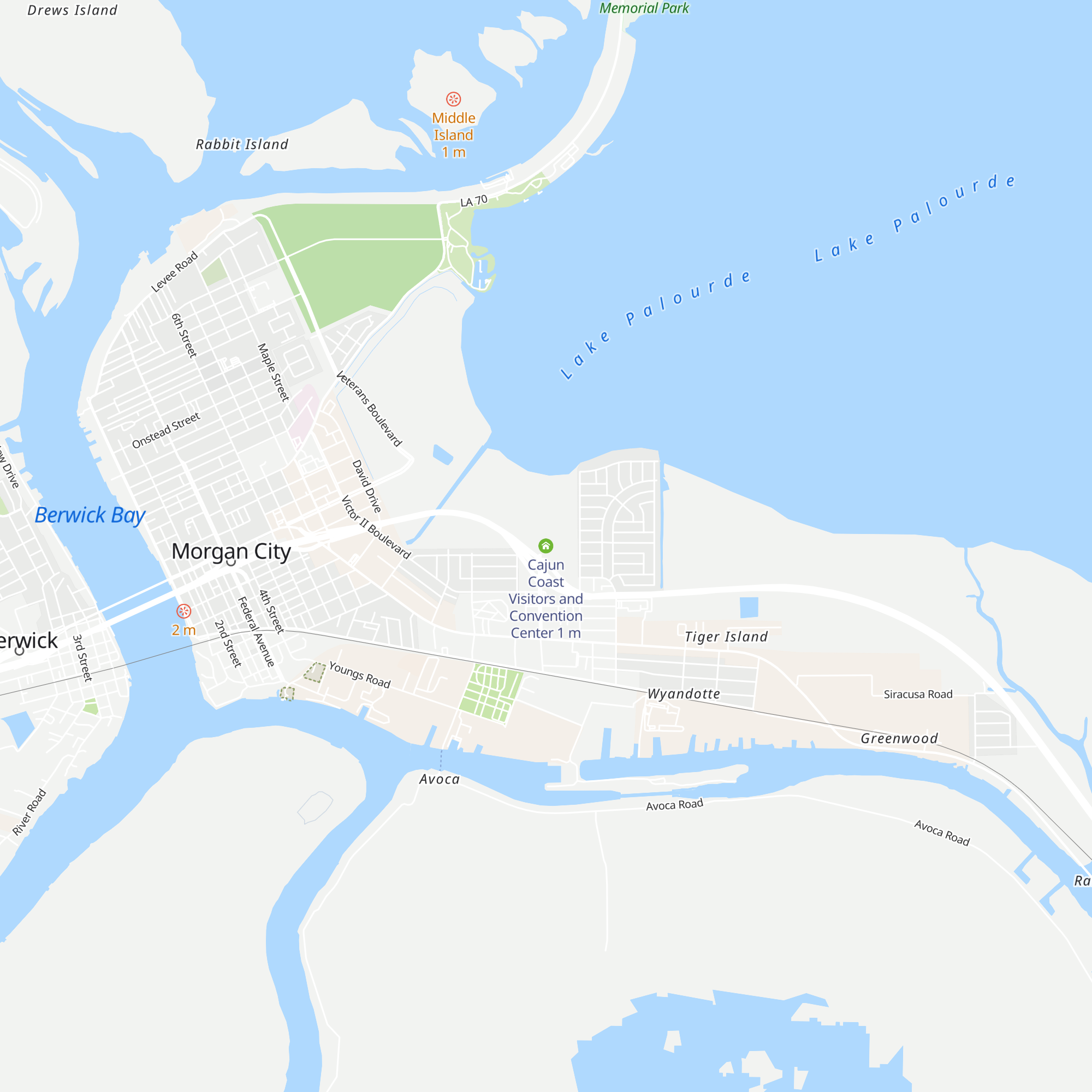 Cajun Coast Visitors and Convention Center map