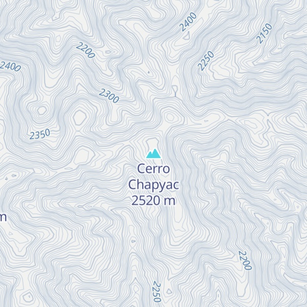 Map of Cerro Chapyac
