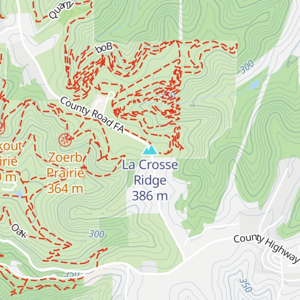 Map of La Crosse Ridge