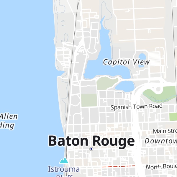Map of Louisiana State Capitol Welcome Center