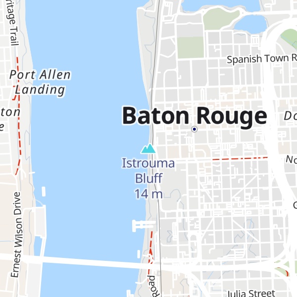 Map of Istrouma Bluff