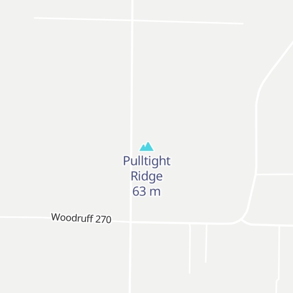 Map of Pulltight Ridge