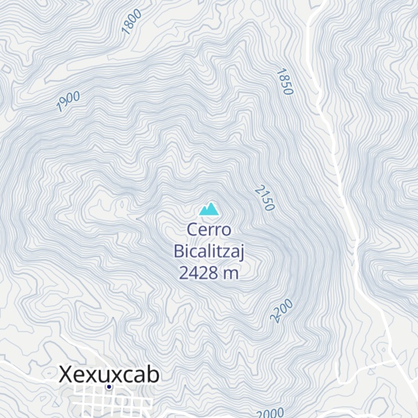 Map of Cerro Bicalitzaj