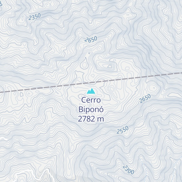 Map of Cerro Biponó
