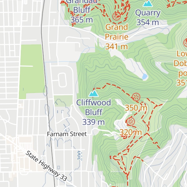 Map of Cliffwood Bluff
