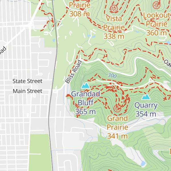 Map of Grandad Bluff