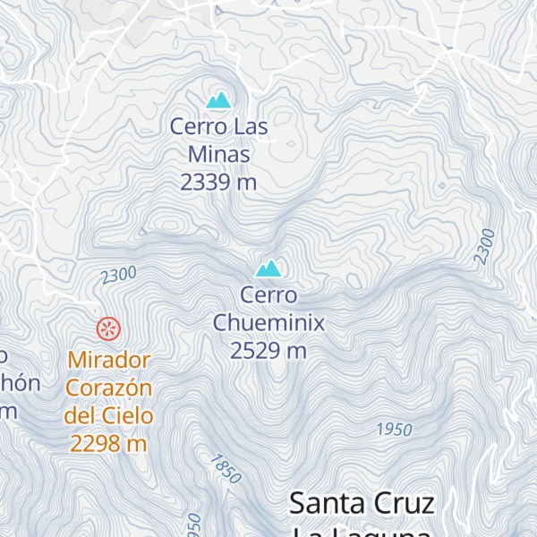 Map of Cerro Chueminix