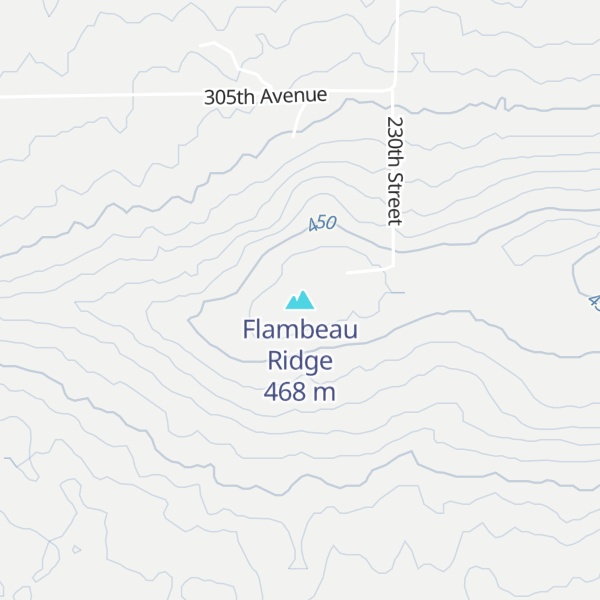 Map of Flambeau Ridge
