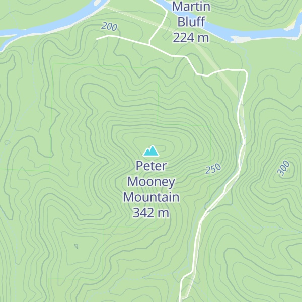 Map of Peter Mooney Mountain