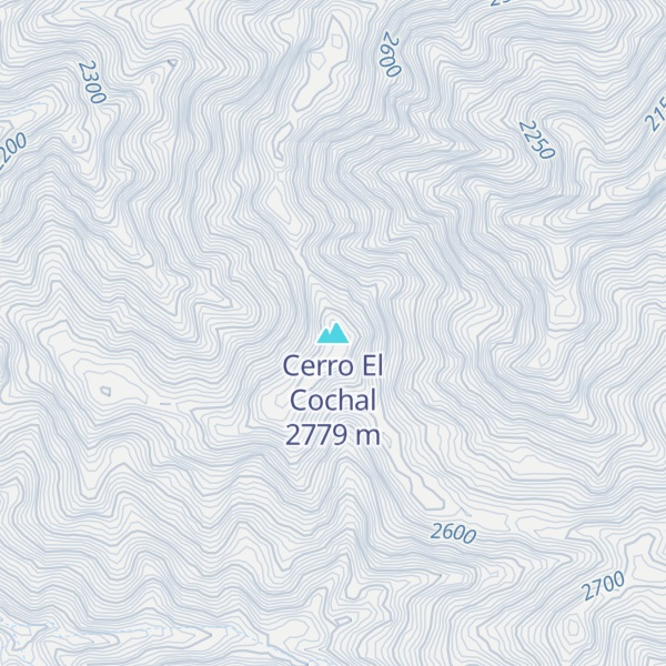 Map of Cerro El Cochal