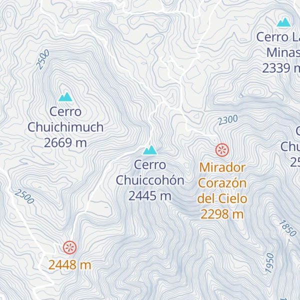 Map of Cerro Chuiccohón