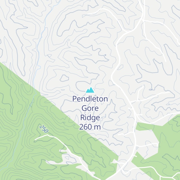 Map of Pendleton Gore Ridge