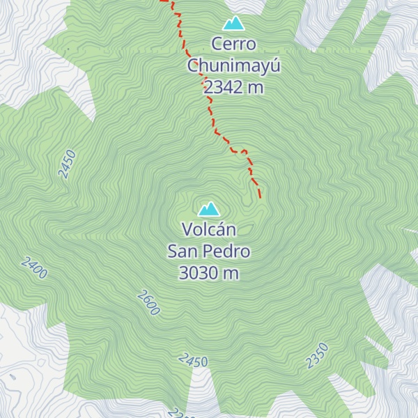 Map of Volcán San Pedro