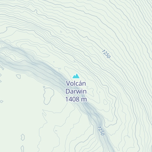 Map of Volcán Darwin