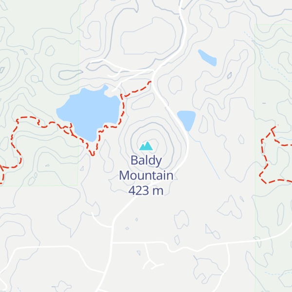 Map of Baldy Mountain