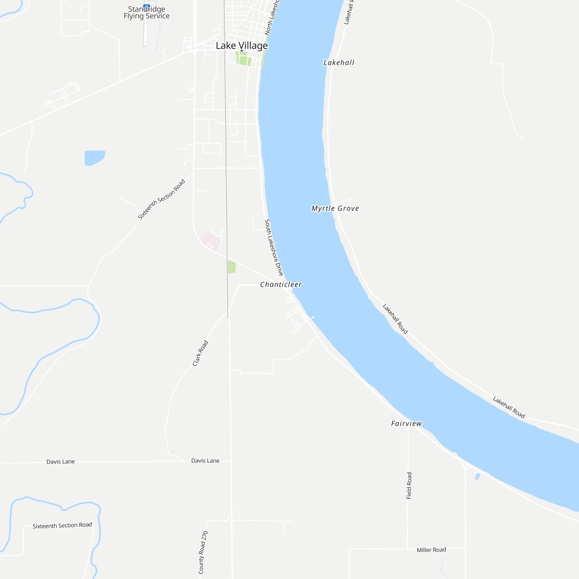Lake Village Welcome Center map