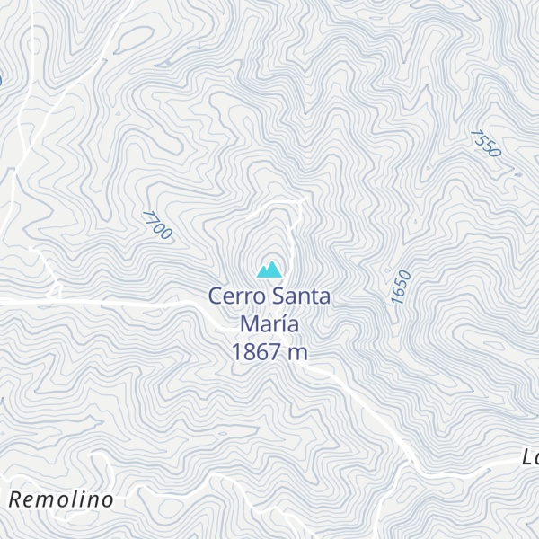 Map of Cerro Santa María