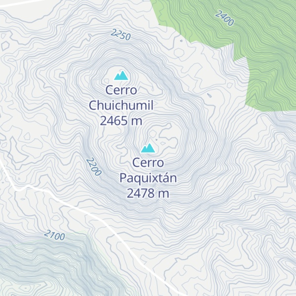 Map of Cerro Paquixtán