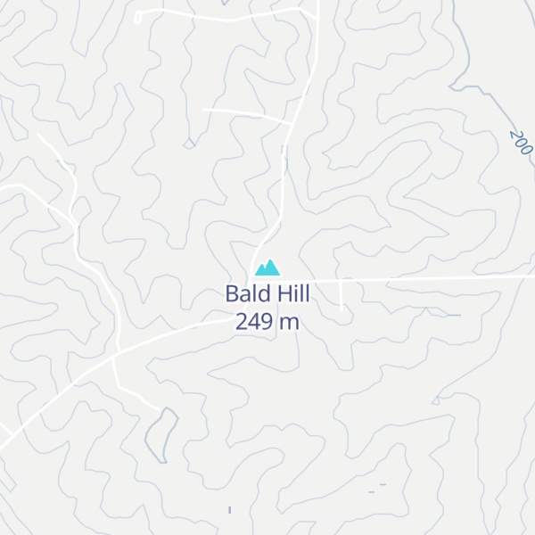 Map of Bald Hill