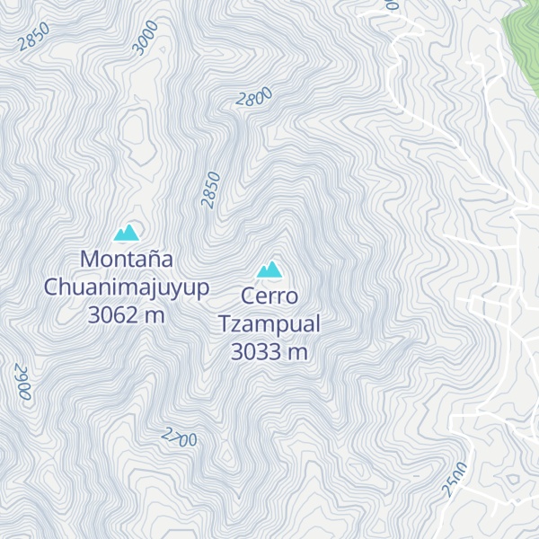 Map of Cerro Tzampual