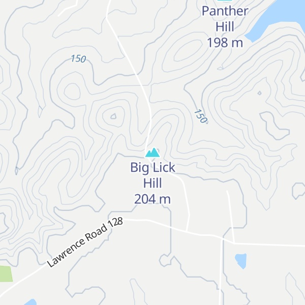 Map of Big Lick Hill