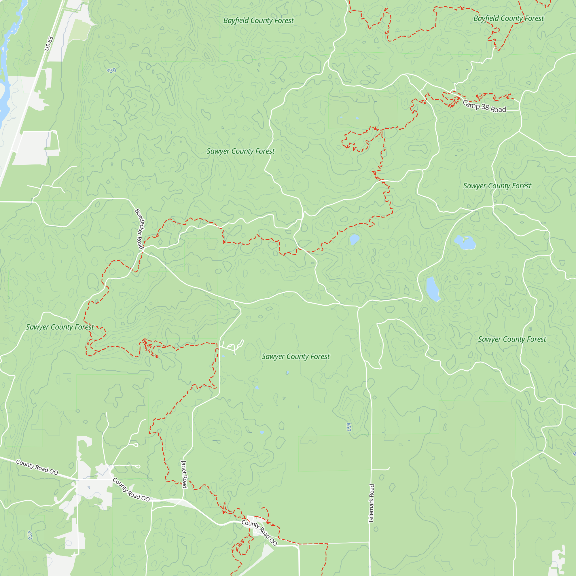 Bodecker Cabin map