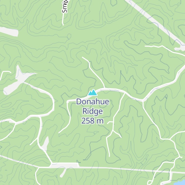 Map of Donahue Ridge