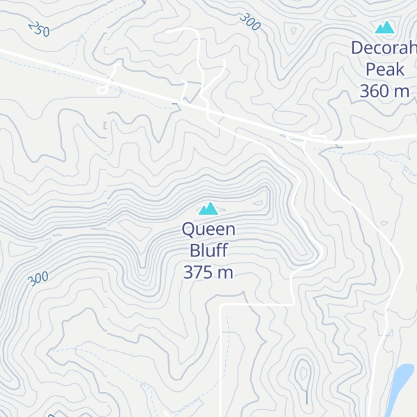 Map of Queen Bluff