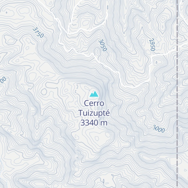Map of Cerro Tuizupté