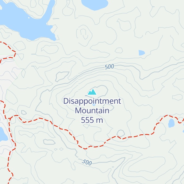 Map of Disappointment Mountain
