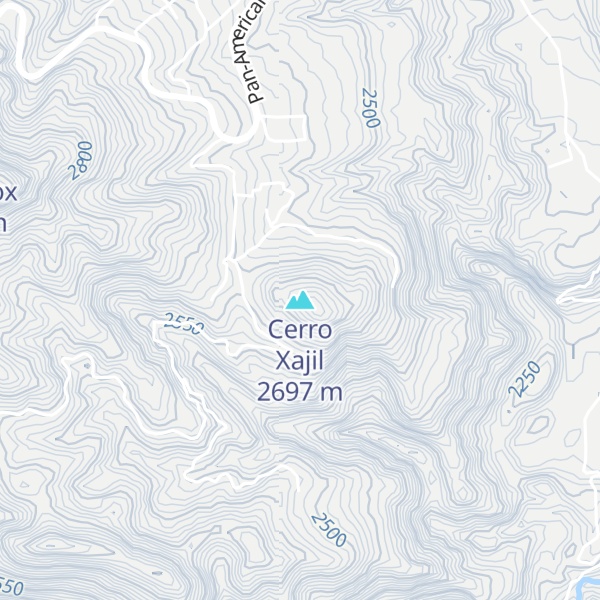 Map of Cerro Xajil