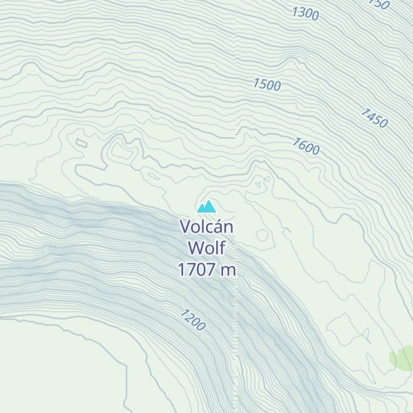 Map of Volcán Wolf