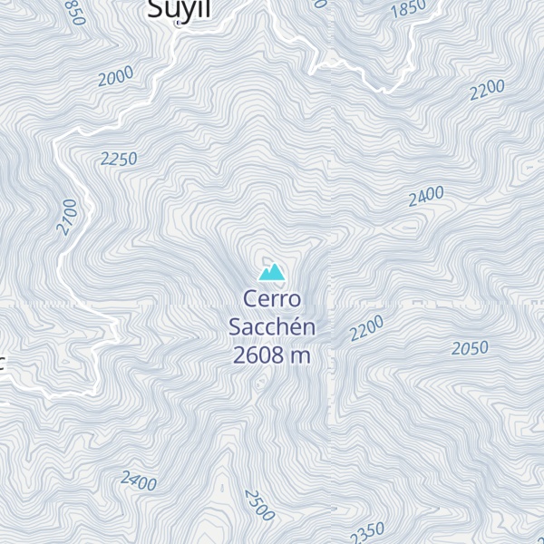 Map of Cerro Sacchén