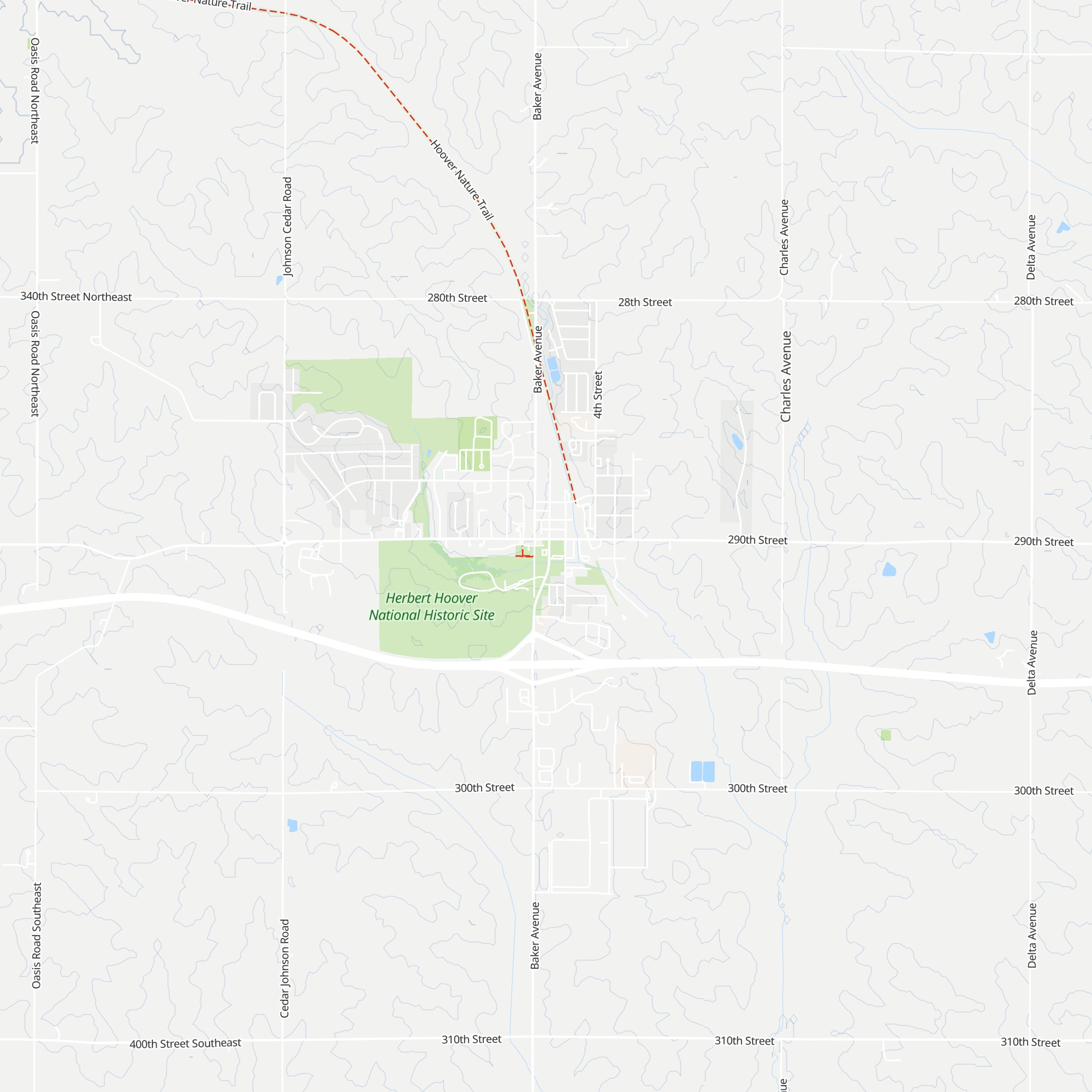 Herbert Hoover National Historic Site Visitor Center map