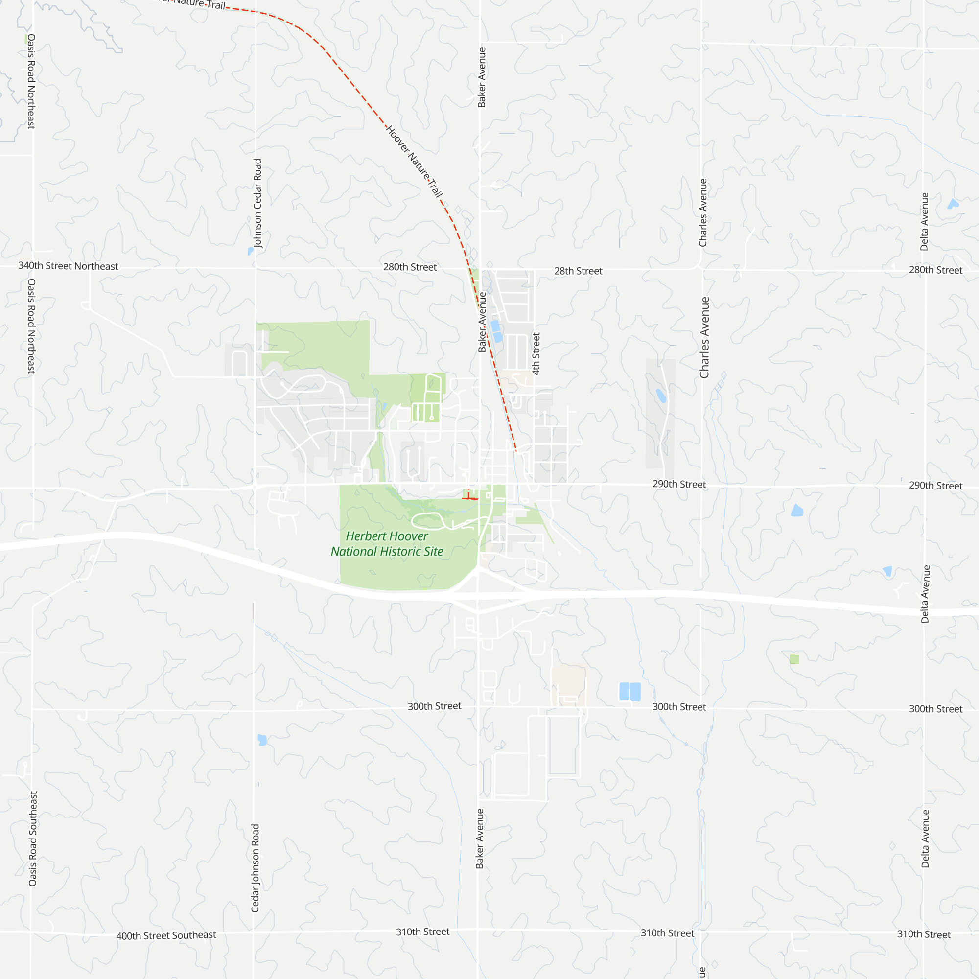 Herbert Hoover National Historic Site Visitor Center map