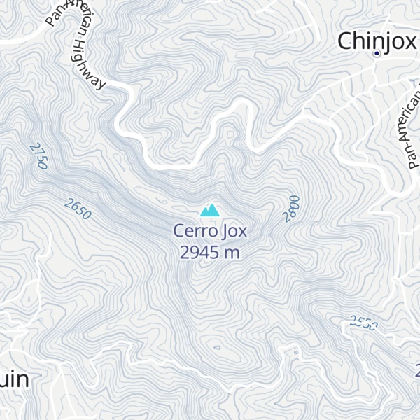 Map of Cerro Jox