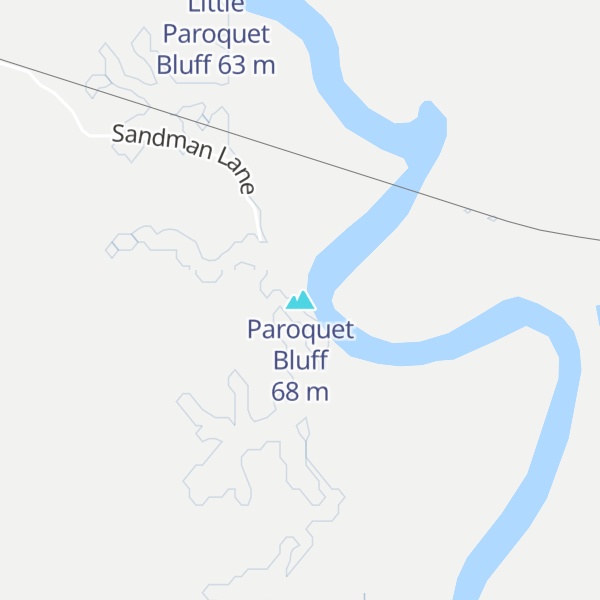 Map of Paroquet Bluff