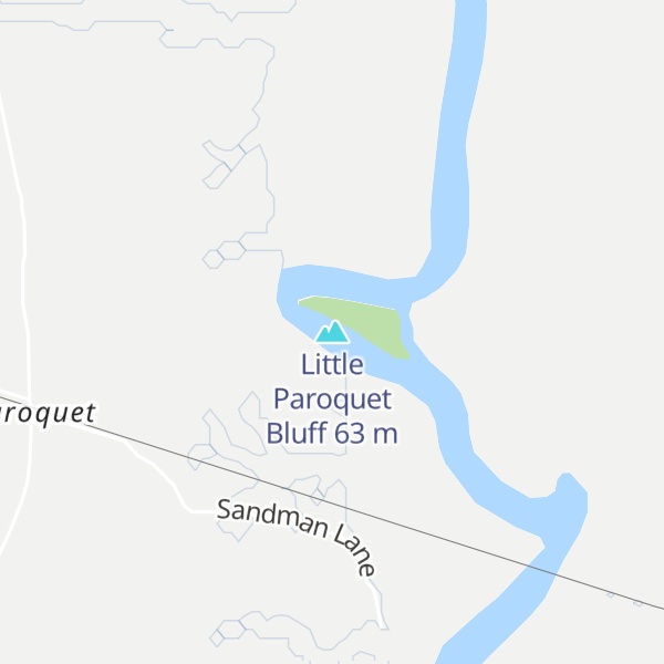 Map of Little Paroquet Bluff